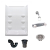 54 x 27 Mobile Home shower With 3 Piece Fiberglass Surround