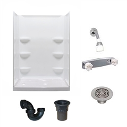 54 x 27 Mobile Home shower With 3 Piece Fiberglass Surround