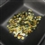 3mm Swarovski crystal sequins (lochrosen), crystal golden Sahara, 1 gross (144 pieces)