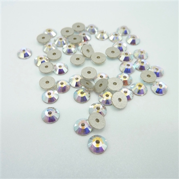 4mm Swarovski crystal sequins (article 3128), crystal AB, 50 pieces