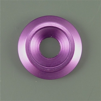 Anodized Aluminum Counter sunk washer, 25mm outer diameter, purple