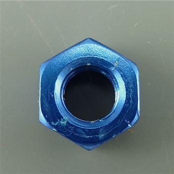 Anodized Aluminum nut, M8 (14mm outer edge measurement), blue