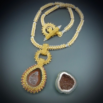 One-of-a-Kind Geode Necklace Kit, baby geode #3