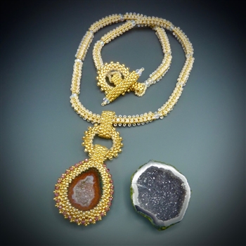 One-of-a-Kind Geode Necklace Kit, baby geode #4