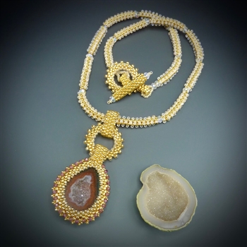 One-of-a-Kind Geode Necklace Kit, baby geode #5