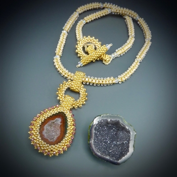 One-of-a-Kind Geode Necklace Kit, baby geode #8