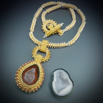 One-of-a-Kind Geode Necklace Kit, baby geode #9