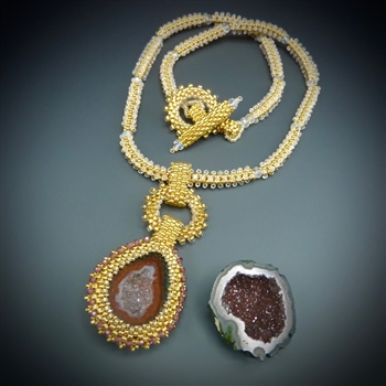 One-of-a-Kind Geode Necklace Kit, baby geode #11