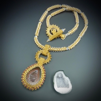 One-of-a-Kind Geode Necklace Kit, baby geode #24