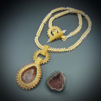 One-of-a-Kind Geode Necklace Kit, baby geode #27