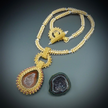 One-of-a-Kind Geode Necklace Kit, baby geode #29