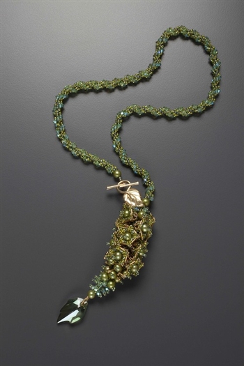 Bells of Ireland Necklace Kit, green & gold - RESTOCKED!