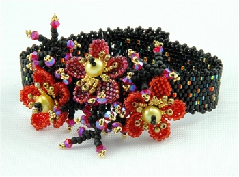 Cherry Blossom Bracelet Kit, black & multi