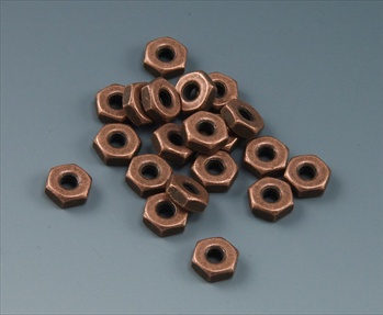 Custom Antique Copper Plated 4-40 Hardware Nuts, package of 20