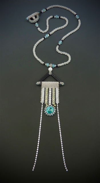 Deco Daze Necklace Kit, black, white & turquoise-RESTOCKED!