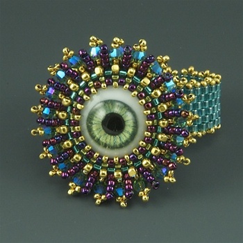 "Doll's Eye Ring" Kit, green eye