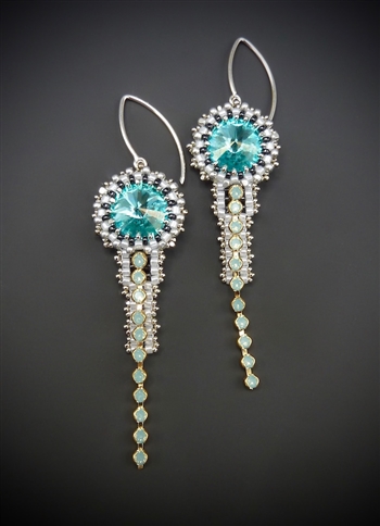 Deco Earrings Kit, black, white & turquoise - NEW COLORWAY!