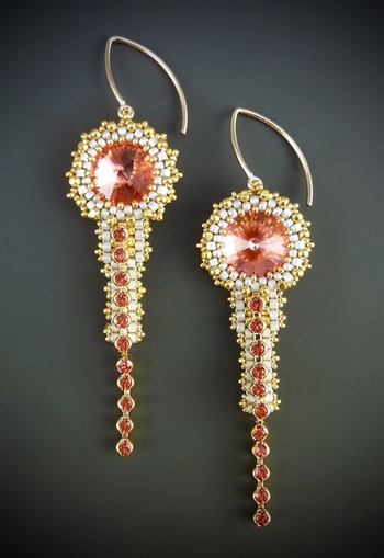 Deco Earrings Kit, pink, silver & gold