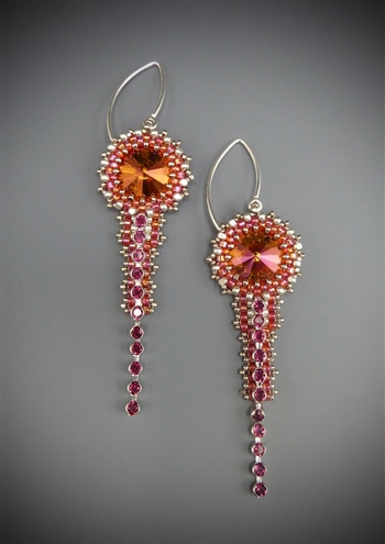 Deco Earrings Kit, siam & ruby