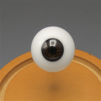 Glass Doll's Eye, 24mm, dark brown