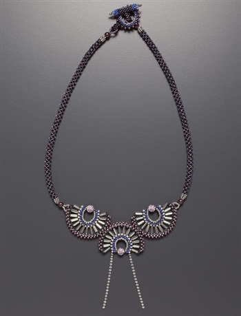 Jazz Age Jewels Necklace Kit, purple & silver