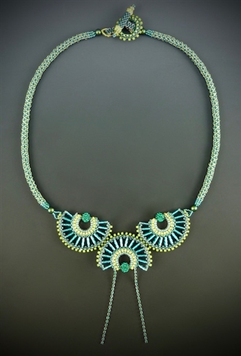 Jazz Age Jewels Necklace Kit, teal & green