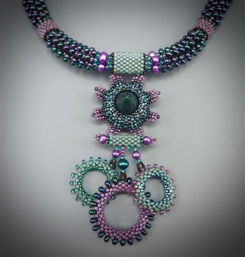 Dragon Claw Necklace Kit, purple & sage