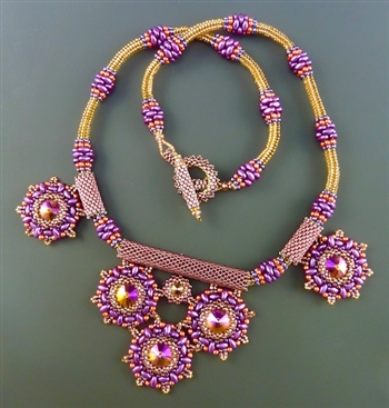 Duo-plicity Necklace Kit, purple & orange