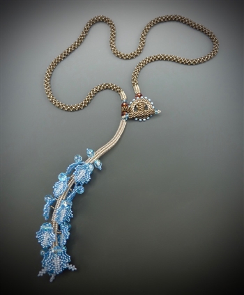 True Blue Necklace, sepia color way