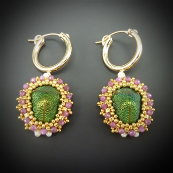 Scarab Beetle Earrings