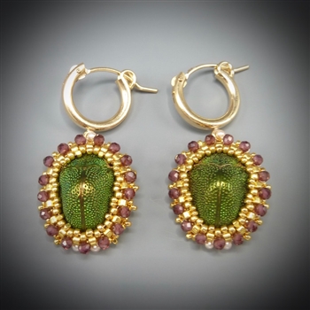 Scarab Beetle Earrings (pair #18)