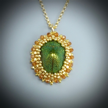 Scarab Beetle Pendant Necklace