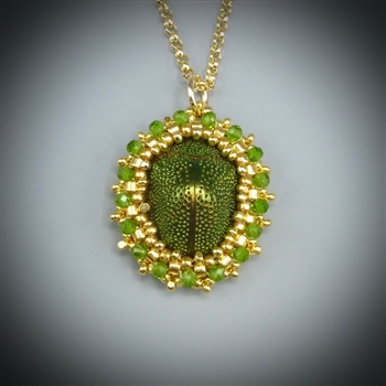 Scarab Beetle Pendant Necklace