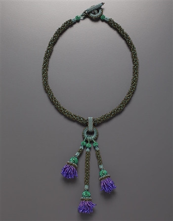 Thistle Dew Necklace Kit, green & purple