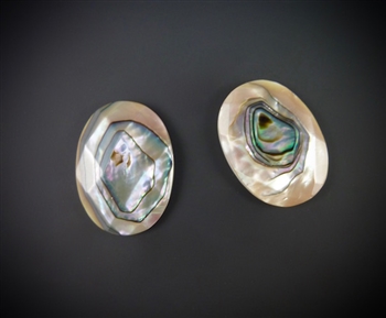 Two Oval Abalone Cabs