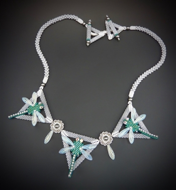 Mid Summer Night's Necklace Virtual Workshop and Kit (silver teal kit) - June 25th, 2021
