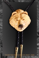 Grizzly bear bolo "Oso Wonderful" by wildlife artist Daniel C. Toledo, Toledo Wildlife Works of Art