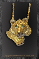 Lion Pendant "Youngblood" by wildlife artist Daniel C. Toledo, Toledo Wildlife Works of Art