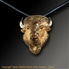 Bison Pendant "American Monarch" by wildlife artist jeweler Daniel C. Toledo, Toledo Wildlife Works of Art