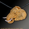 Elephant Pendant "Masai Monarch" by wildlife artist and jeweler Daniel C. Toledo, Toledo Wildlife Works of Art