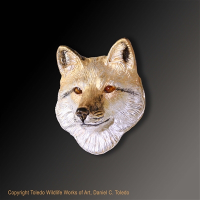 Fox Pendant "Foxie" by wildlife artist and jeweler Daniel C. Toledo, Toledo Wildlife Works of Art