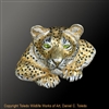 Cheetah Pendant "Silent Beauty" by wildlife artist and jeweler Daniel C. Toledo, Toledo Wildlife Works of Art