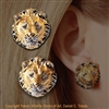 Lion Earrings "Sons of Simba" by wildlife artist and jeweler Daniel C. Toledo, Toledo Wildlife Works of Art