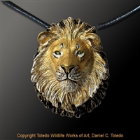 Cheetah Pendant "Shirley's Cheetah" by wildlife artist Daniel C. Toledo, Toledo Wildlife Works of Art