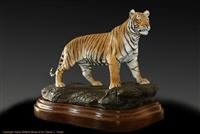 Bronze tiger sculpture "All Heart, Bengal Tiger" by wildlife sculptor Daniel C. Toledo, Toledo Wildlife Works of Art