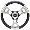 Club Car Precedent Fontana Steering Wheel, Chrome, 13" Diameter