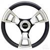 Yamaha Fontana Steering Wheel, Chrome, 13" Diameter