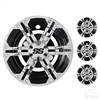 Wheel Cover, SET OF 4, 8" Daytona Chrome with Black