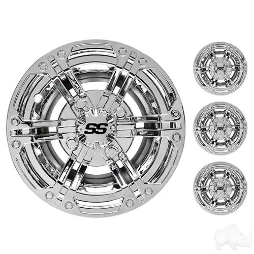 Wheel Cover, SET OF 4, 10" Daytona Chrome