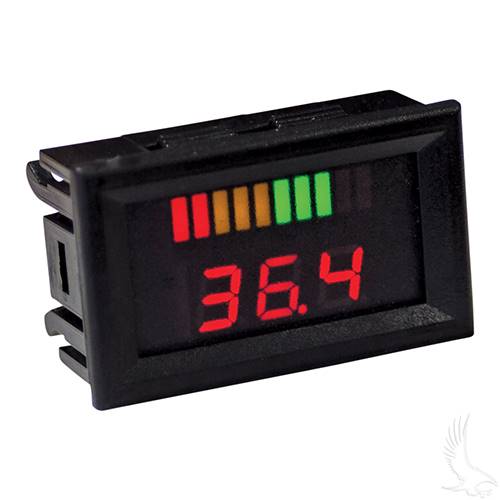 36 Volt Digital Voltage Display Charge Meter Horizontal